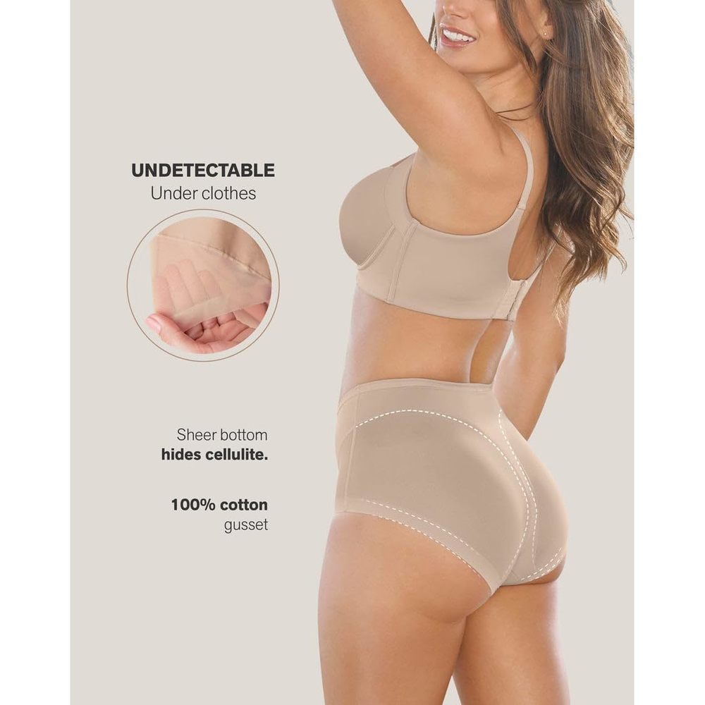 Leonisa Invisible High Waisted Tummy Control Underwear Shapewear Panties XXL - Picture 7 of 8